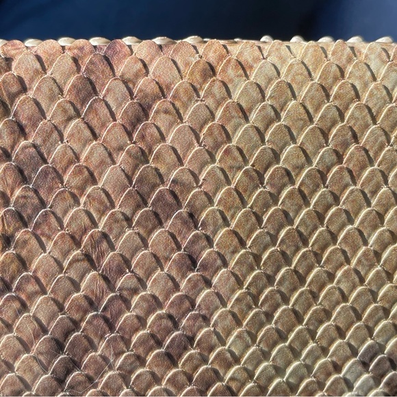 NWT Madewell 100% Leather Pouch Clutch Snake Embossed Edition - Picture 3 of 4